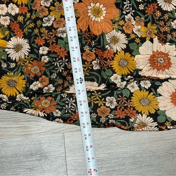 Natural Life L/XL Cotton Tunic in a Bag Top Orange Floral Lightweight Flowy - Picture 8 of 8